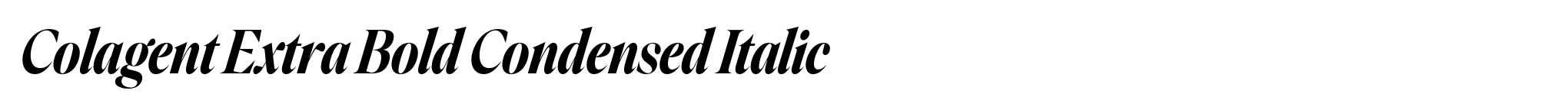 Colagent Extra Bold Condensed Italic image